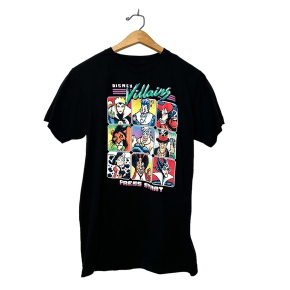 Disney‎ Villains Retro Print Casual Short Sleeve T Shirt Medium M - Picture 1 of 6